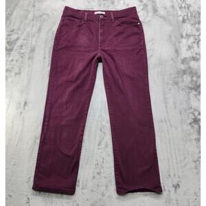 Lee Riders Jeans Womens W32 L28 Purple Burgundy Classic Fit Straight Leg Stretch
